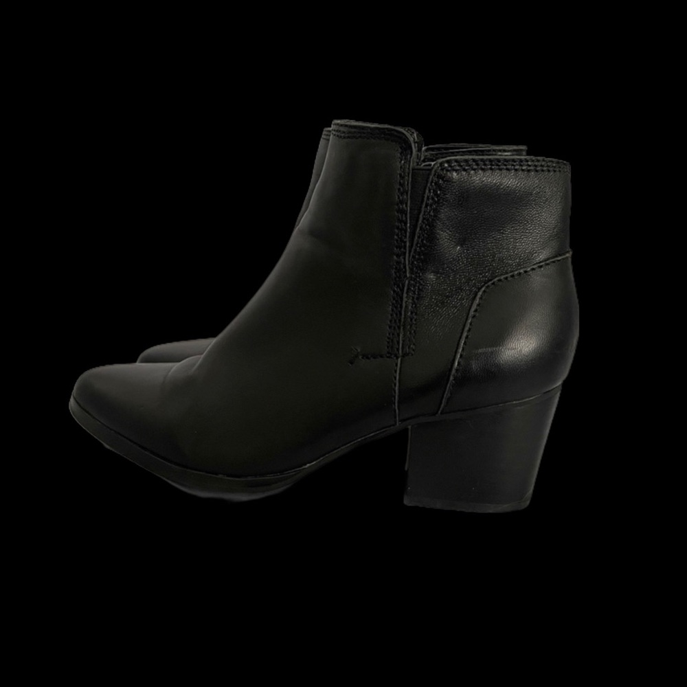 Aldo Black Leather Ankle Boots
